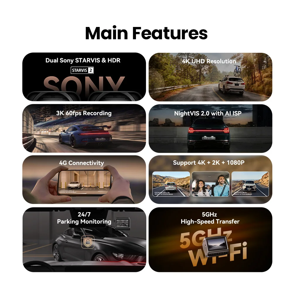 4K Triple Dash Camera - Image 2